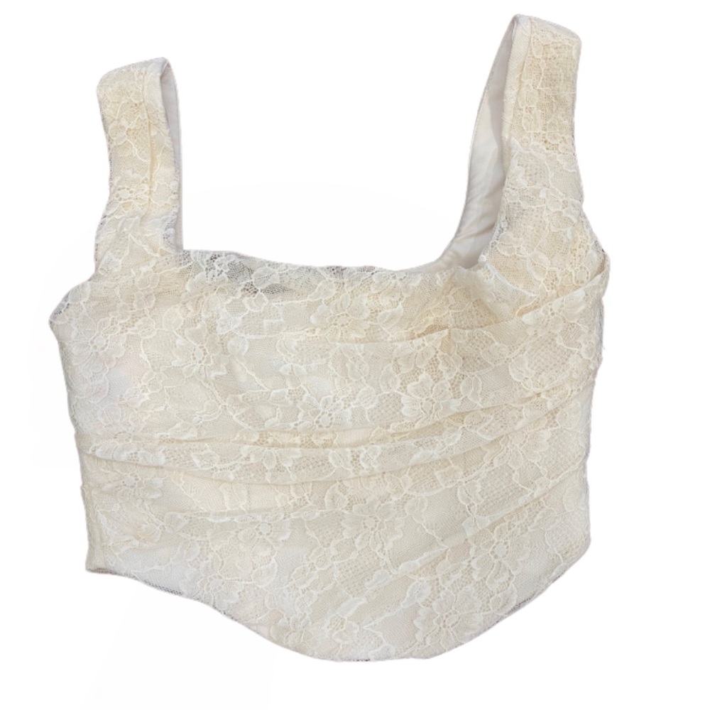 House of CB Cream Lace Corset Top – Size M